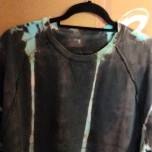 BODA/SKINS by Nathan Alexander, Black/Blue 100% Organic Cotton Men's SWEATSHIRT.
